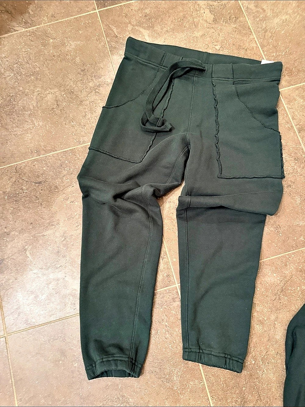 Frank & Eileen Cotton Jogger Pants in Green Sz Small